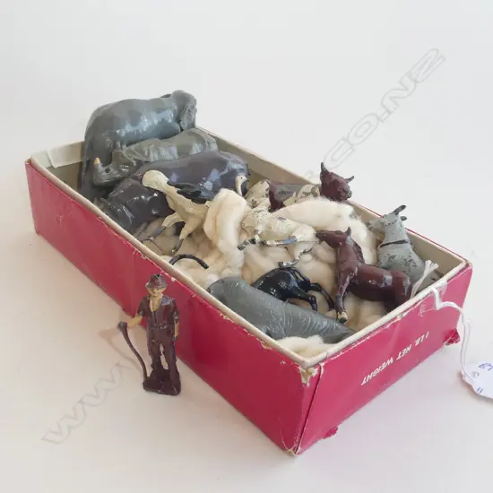 11 OLD LEAD TOY  ANIMALS BRITTIANS ETC. rhino elephant hippo etc some faults