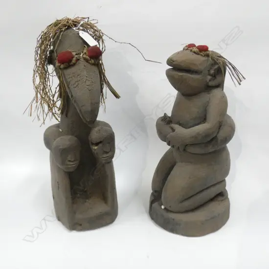 PR ZOOMORPHIC CARVED WOODEN FIGURES H.390mm