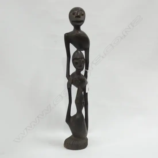 AFRICAN MKONDE STYLE EBONY FIGURE CARVING H.535mm