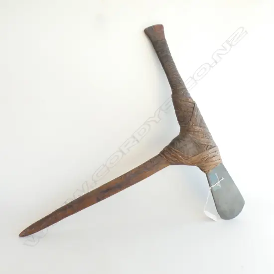 PAPUA AND NEW GUINEA WESTERN HIGHLANDS CEREMONIAL STONE ADZE L 530 MM