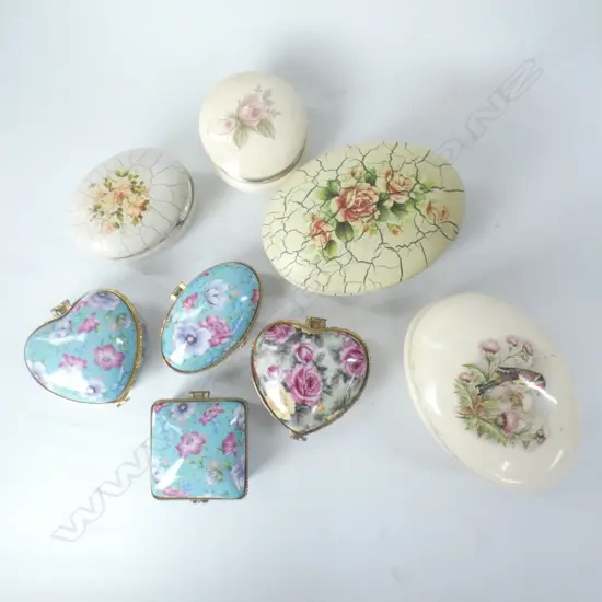 SM BOX LOT ASST TRINKET BOXES INCL ITALIAN ETC.