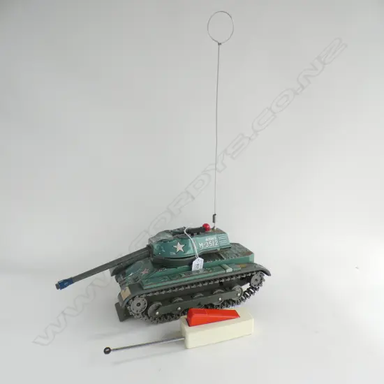 (Y) RARE MASUDAYA LARGE M-35 US ARMY TANK RADICON TIN TOY JAPANESE 1961