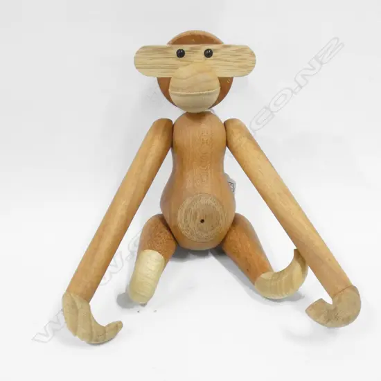 DANISH KAY BOJESEN STYLE WOODEN MONKEY H. 200MM