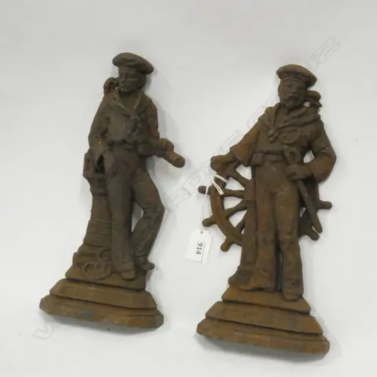 PR CAST IRON NAUTICAL DOORSTOPS 'BRITAINS PRIDE' H.285mm