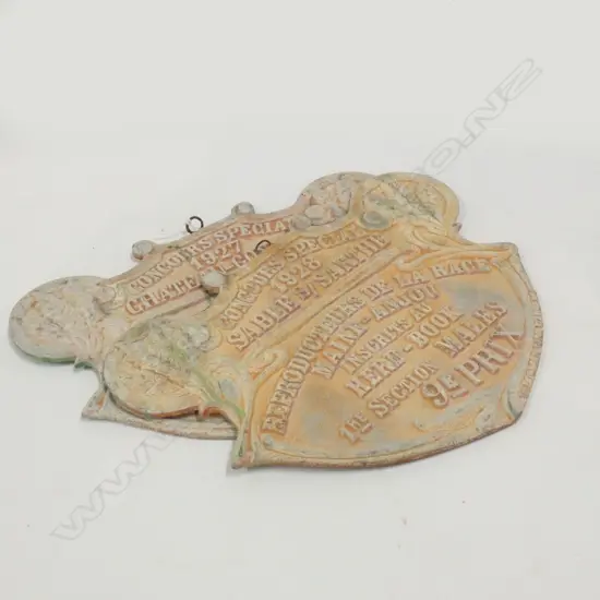 PR FRENCH METAL PLAQUES L 280MM