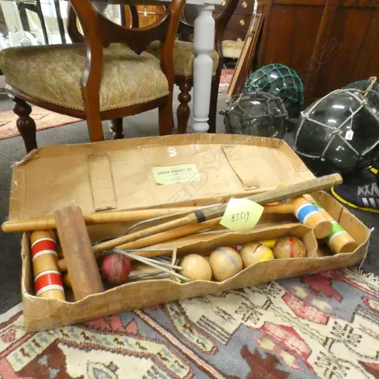 'APEX' GARDEN CROQUET SET, IN BOX