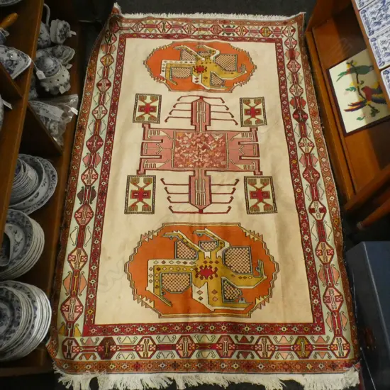 HAND WOVEN MULTICOLOURED RUG 1880 X 1220MM