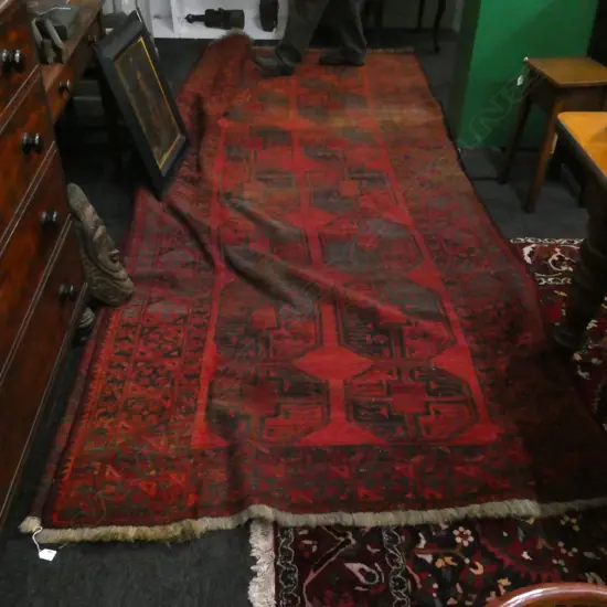 LARGE TURKMAN HAND KNOTTED ALL WOOL CARPET. 3.5 x 2.5m. 'ELEPHANT FOOT'  PATTERN