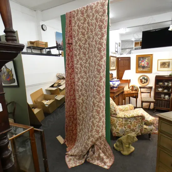 ROLL OF RED CORAL FABRIC