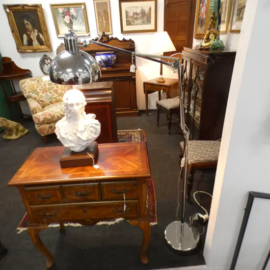 MODERN CHROME FLOOR STANDING ANGLE POISE LAMP