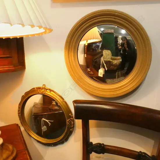 2 CIRCULAR CONVEX MIRRORS 395mm dia