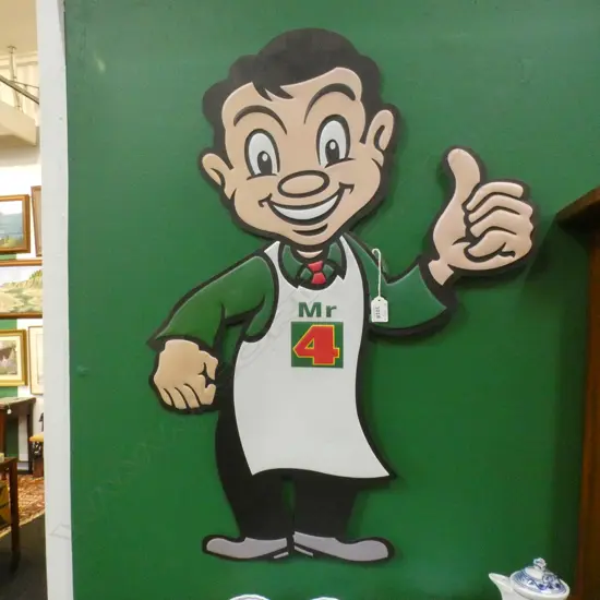 MR 4 SQUARE TIN SIGN H.780mm