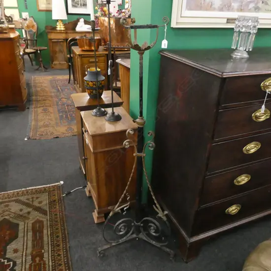 ANTIQUE METAL STANDARD LAMP H.1400mm (ADJUSTABLE)