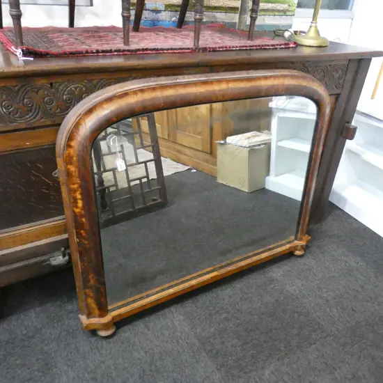 LARGE VICTORIAN OVER MANTLE MIRROR 870x1170 EX HIGHWIC HOUSE