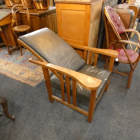 MORRIS CHAIR (af needs repair)  (ex Highwic House. The vendor is the great great grandson of the first owner of Highwic)