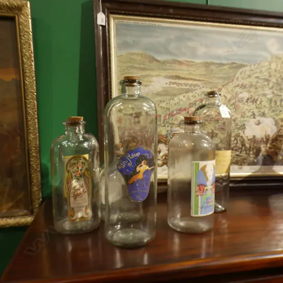 7 PERFUME DISPLAY BOTTLES H.340mm