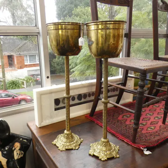 PR BRASS PLANT STANDS H 640MM