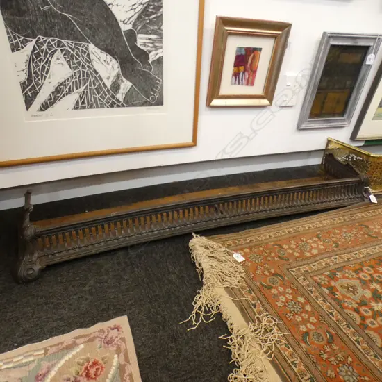 OLD CAST IRON FIRE FENDER 1330x300mm