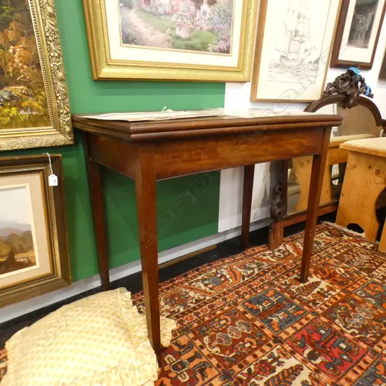 ANTIQUE MAHOGANY CARD TABLE 890x450x750mm