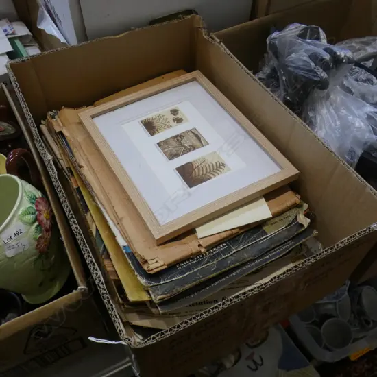 BOX LOT OLD MAGAZINES ETC