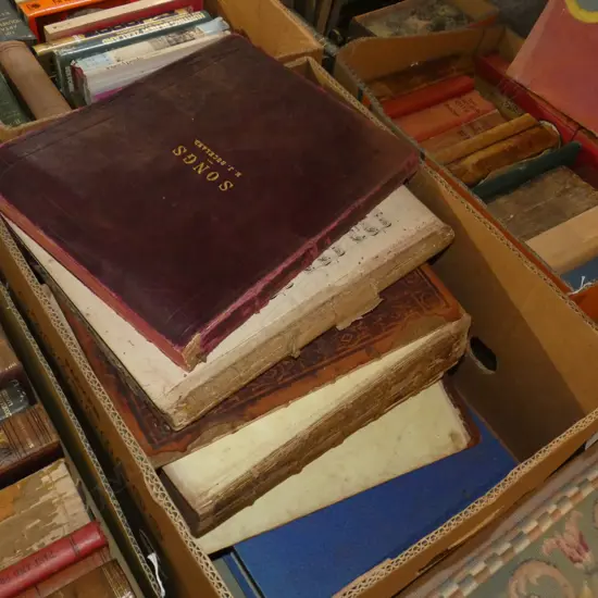 BOX LOT ANTIQUE SHEET MUSIC, BRETTS 'EARLY NZ' ETC EX. HIGHWIC HOUSE