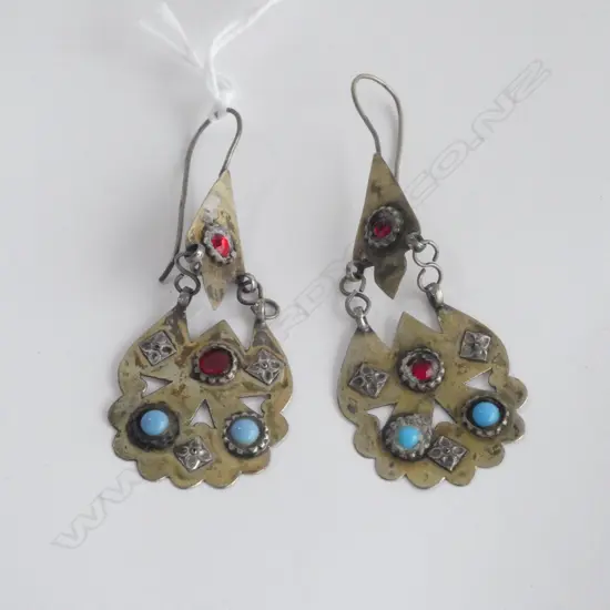 PAIR SILVER ETHNIC EARRINGS
