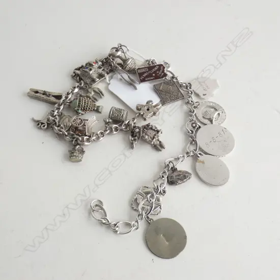 2 925 SILVER CHARM BRACELETS 71 GRAMS