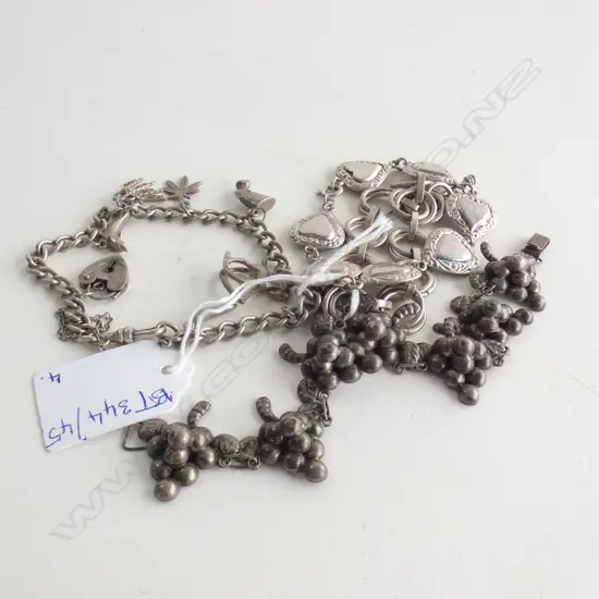 4 STG BRACELETS; CHARM ETC 75 GRAMS