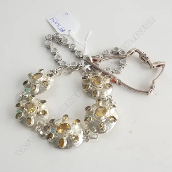 3 JEWELLED STG BRACELETS 63 GRAMS