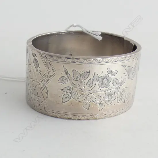 STG SILVER BANGLE, CHESTER 1885 33 GRAMS