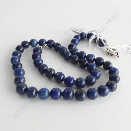 LAPIS BEAD NECKLACE L.450mm