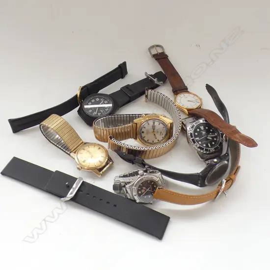 BAG ASST. WATCHES MOSTLY ELECTRIC + STRAPS