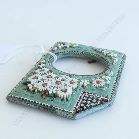 ANTIQUE MICRO MOSAIC FRAME L 80 MM