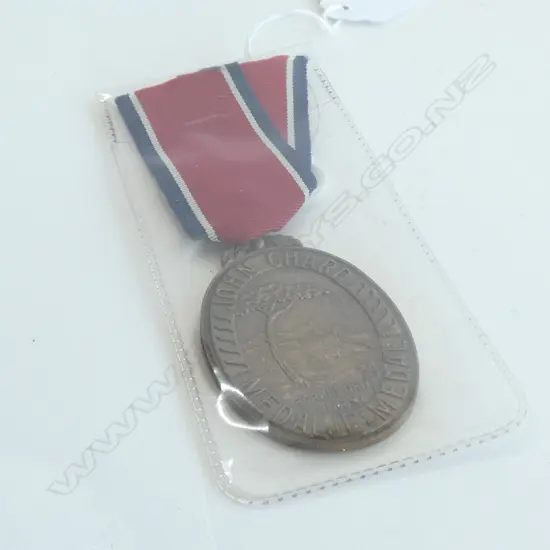 JOHN CHARD MEDAL w RIBBON, (STH. AFRICA LONG SERVICE)