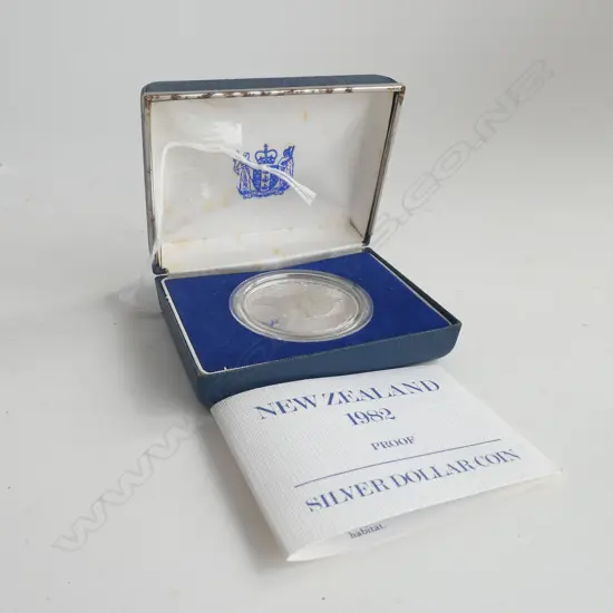 NZ 1982 PROOF SILVER DOLLAR COIN