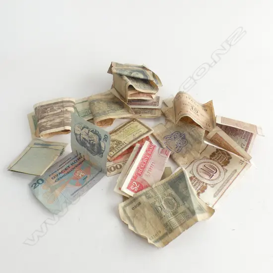 (K) BAG OF OLD PAPER NOTES