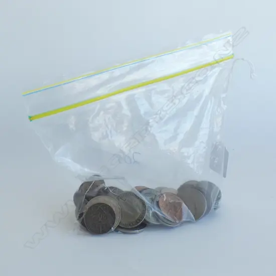 BAG OF ASST. COINS; GEORGIAN, MID 20thC ETC