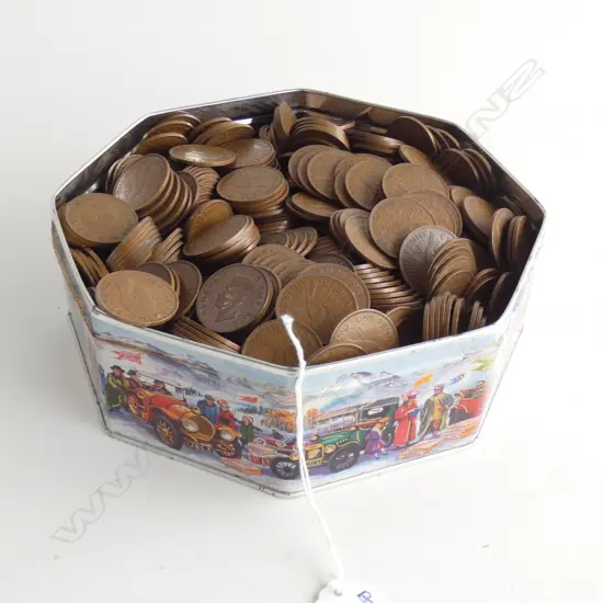 7.3 KG NZ COPPER PENNIES; 1943 - 1944