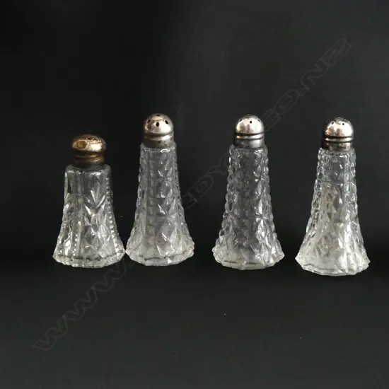 4 EDW SILVER TOPPED PEPPERETTES Tallest 65mm