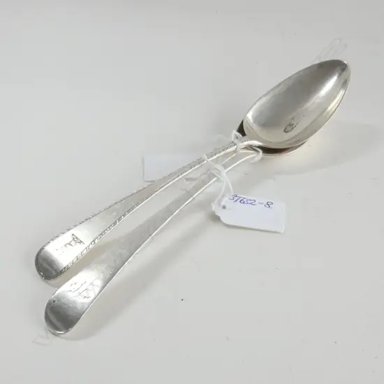 GEO.III SILVER BOTTOM MARKED TABLE SPOON 57gms. L.1780 BY AB 