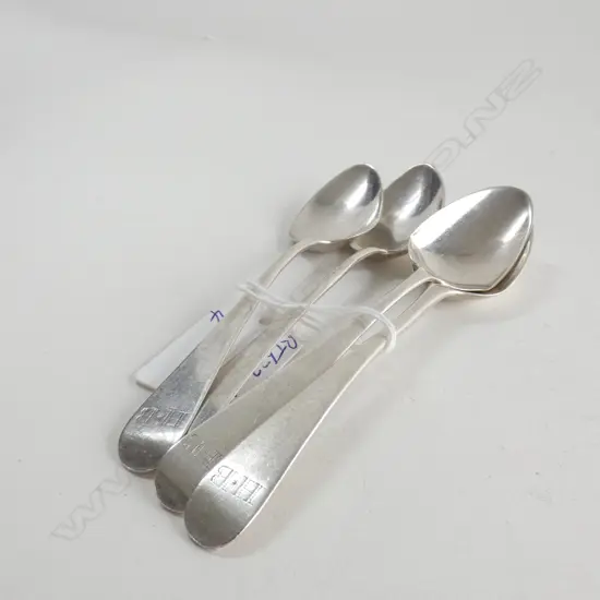 4 GEORGE III SILVER TEASPOONS 49gms