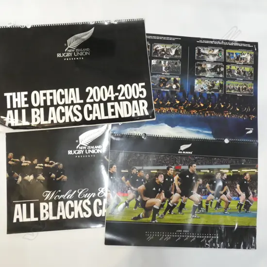 3 LG  ALL BLACKS CALENDARS
