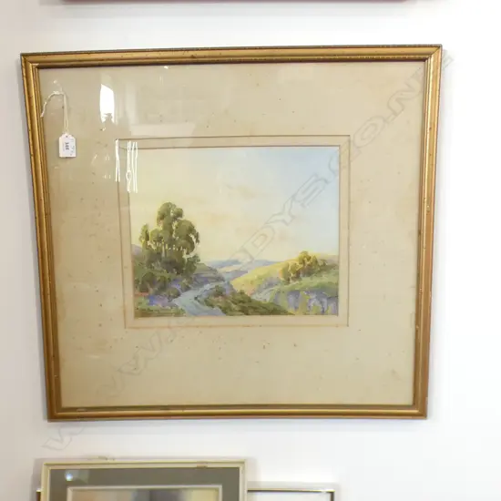 OIL PAINTING "THE PARTING GLEAN: BY ALLEN BOLLARD DATED 1924. SOME FOXING 270X325MM