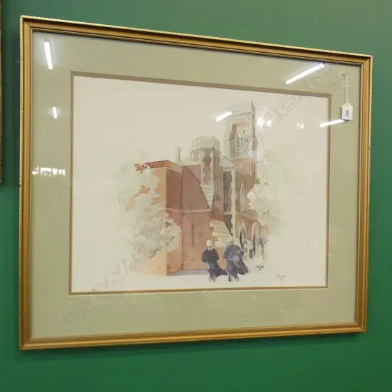 JOHN CASTLE PRINT, COURT BUILDINGS  & SAM CHADWICK PRINT, RICHMOND CASTLE