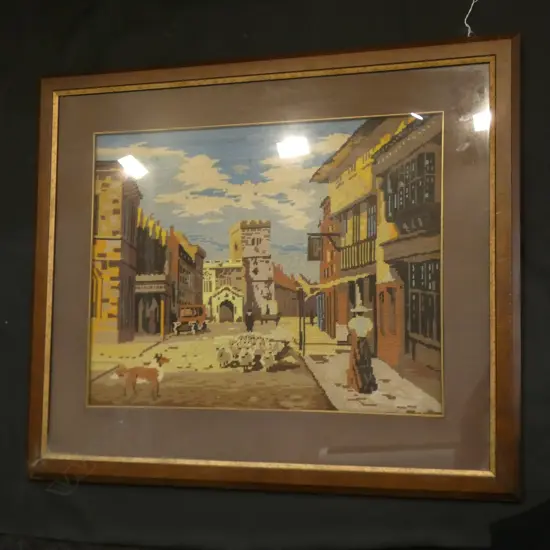 LG VINTAGE FRAMED TAPESTRY 450 X 570MM