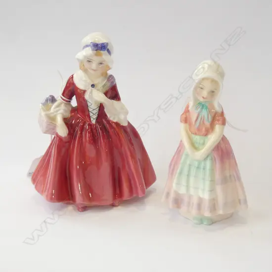 2 ROYAL DOULTON FIGURINES; 'TOOTLES' (H115MM) & LAVINIA (H135MM)