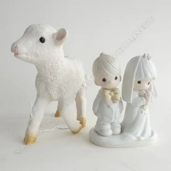 LAMB AND CHILDREN FIGURINES