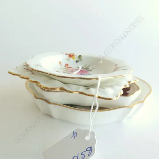 4 SMALL DISHES: RC DERBY + HAMMERSLEY + WEDGWOOD