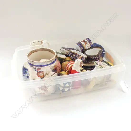 ASST. TRINKET BOXES, PIN DISHES ETC