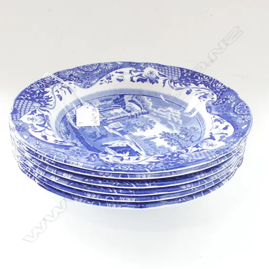6 SPODE 'ITALIAN' SOUP BOWLS 230mm dia
